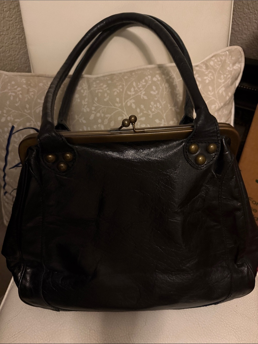 OdiLynch Perpetula Leather Double Top-Handle Women's Purse Bag